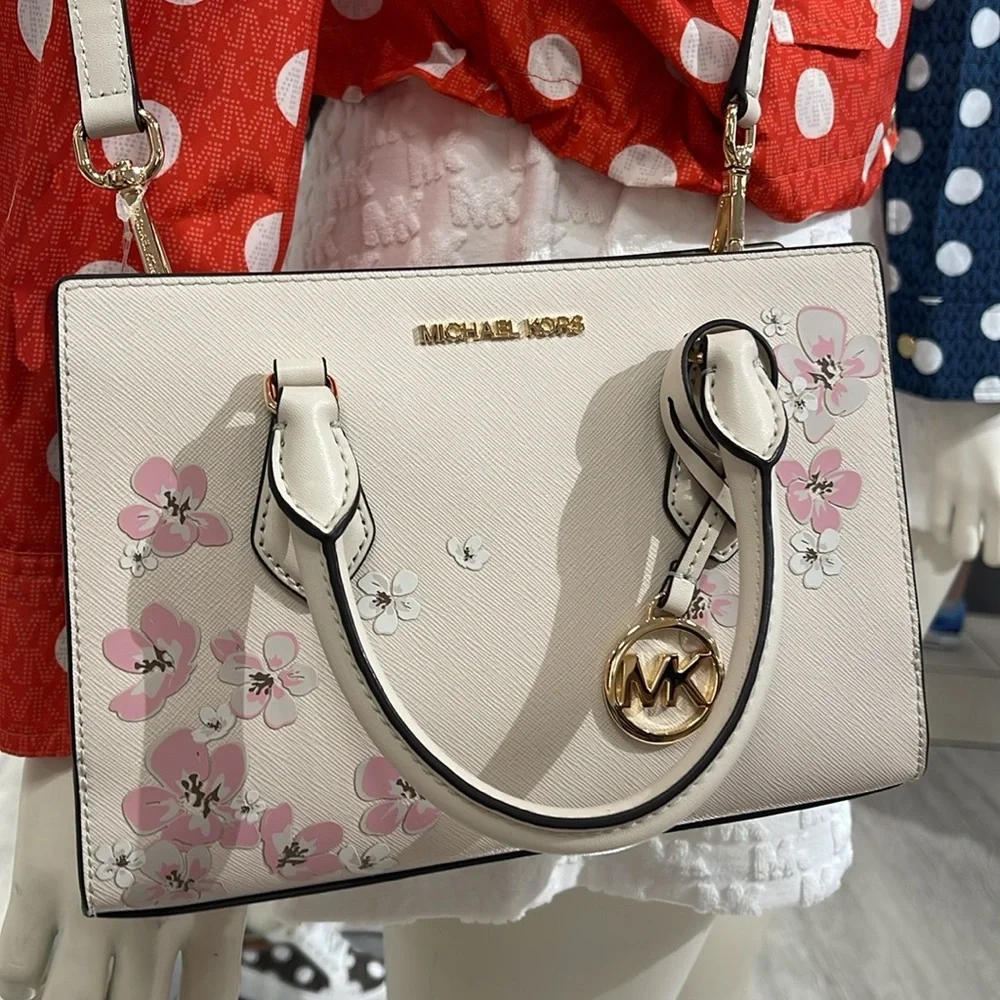 Michael Kors Sheila Sm Central Zip Floral Embellished Satchel Crossbody NWT - Picture 16 of 16